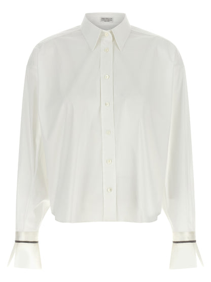 Brunello Cucinelli Weiße Baumwollbluse