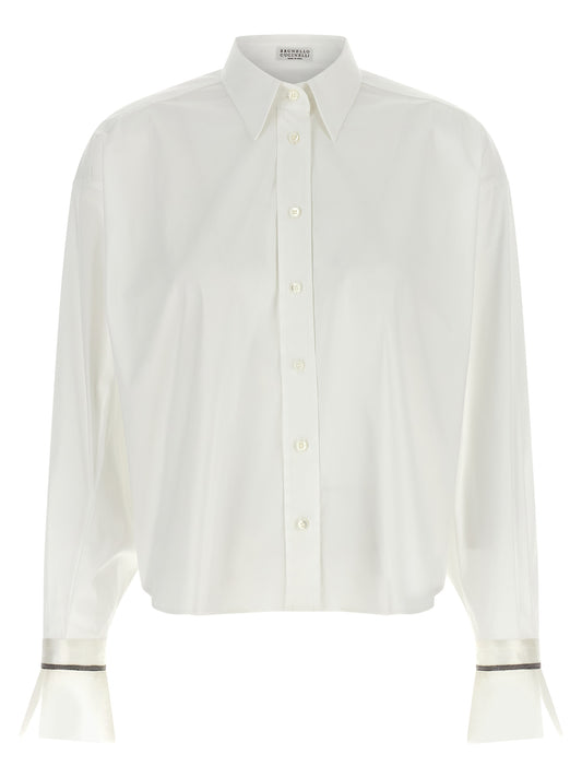 Brunello Cucinelli Weiße Baumwollbluse