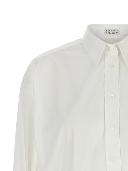 Brunello Cucinelli Weiße Baumwollbluse