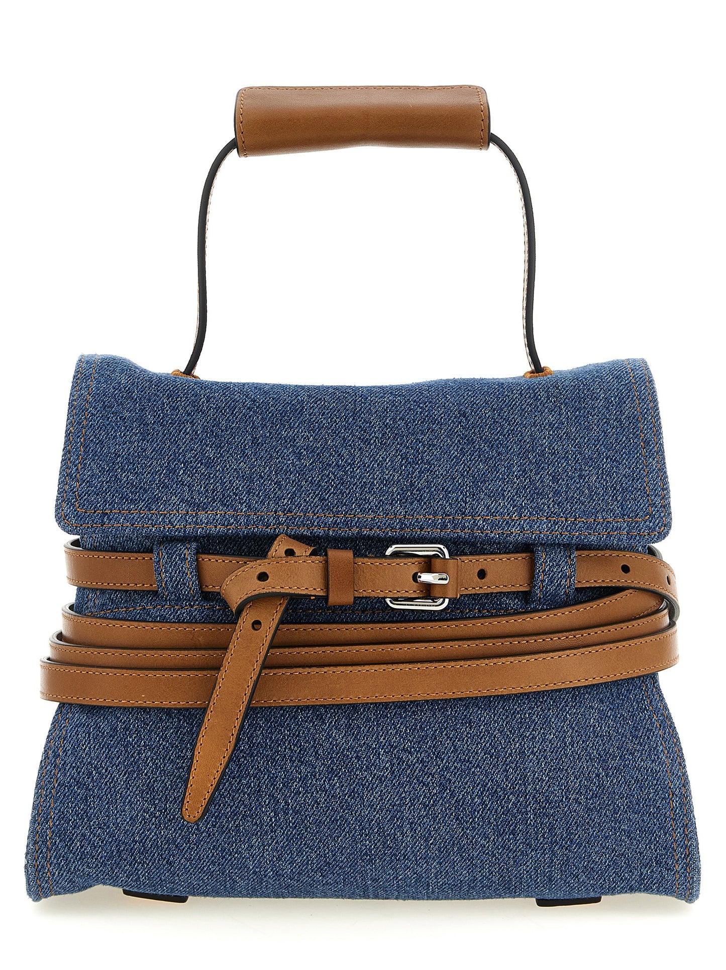 Moschino Blaue Baumwoll-Handtasche