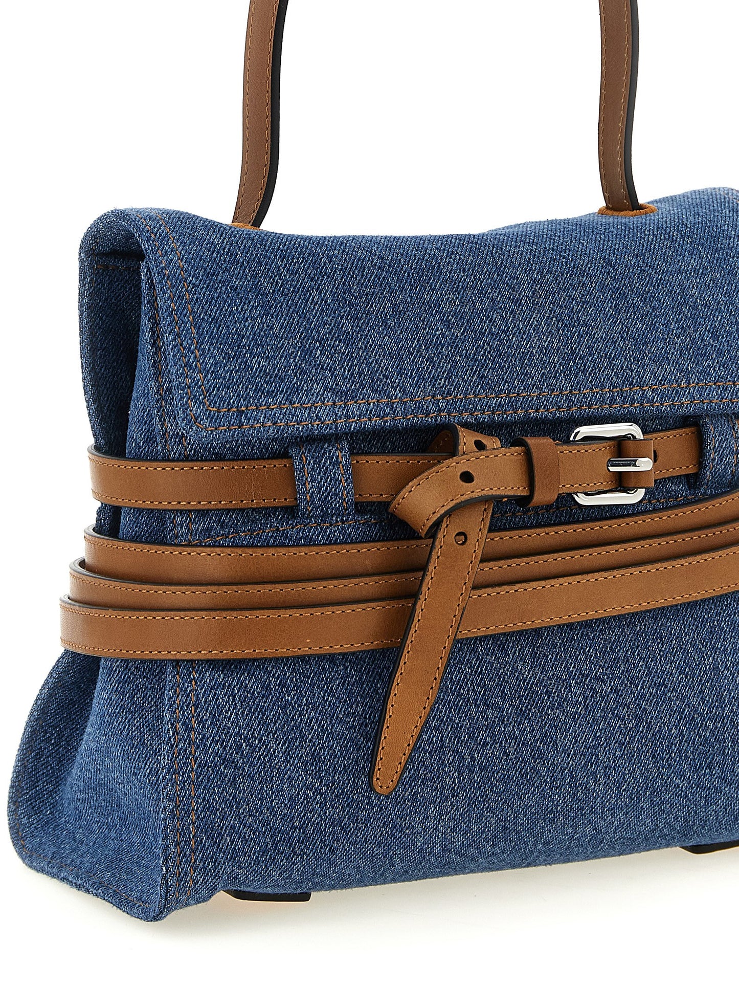 Moschino Blaue Baumwoll-Handtasche