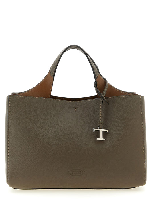 Tod's Graue Kalbsleder-Handtasche