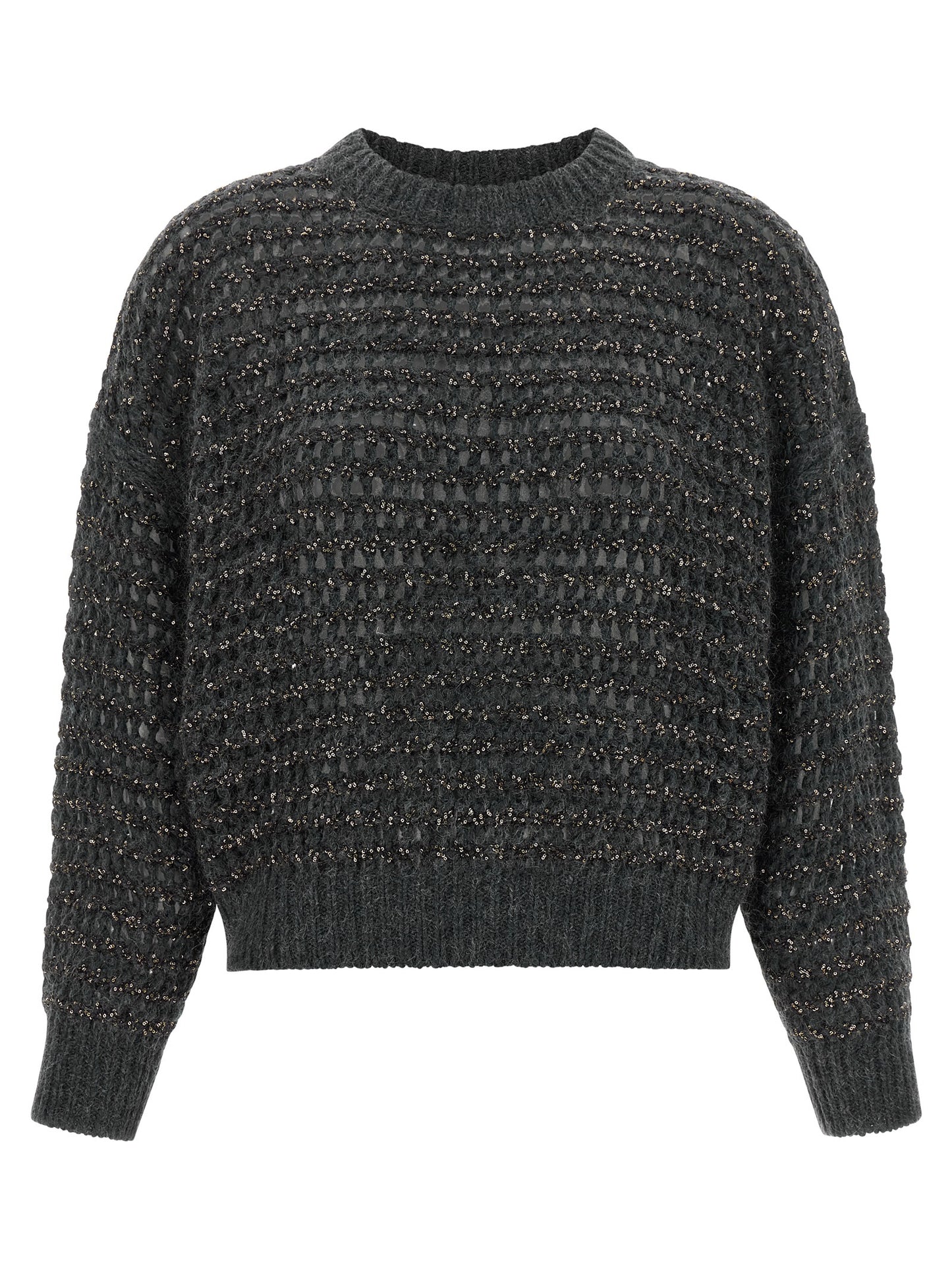 Brunello Cucinelli Grauer Cardigan aus Elasthan
