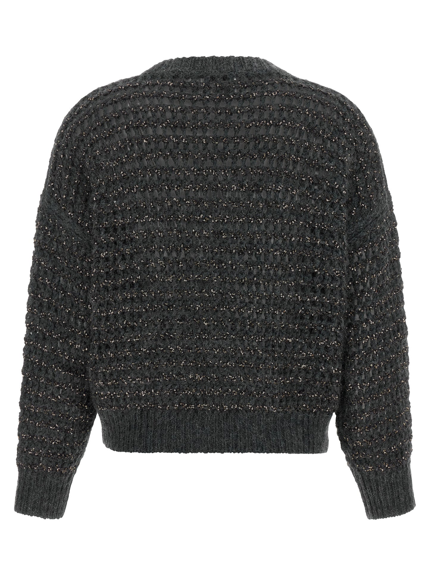 Brunello Cucinelli Grauer Cardigan aus Elasthan