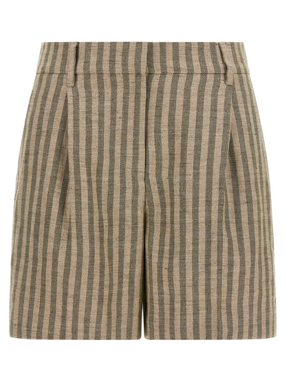 Brunello Cucinelli Zweifarbige Leinen-Bermudashorts