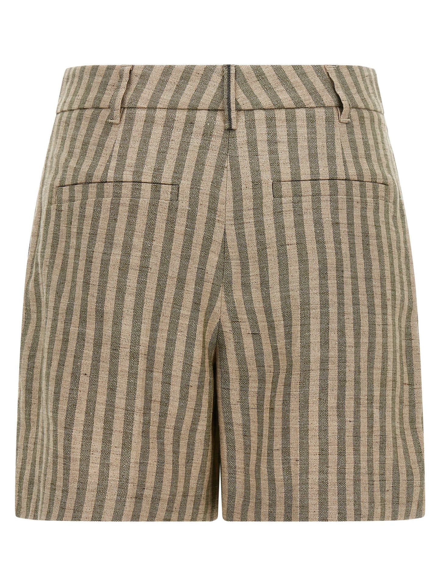 Brunello Cucinelli Zweifarbige Leinen-Bermudashorts