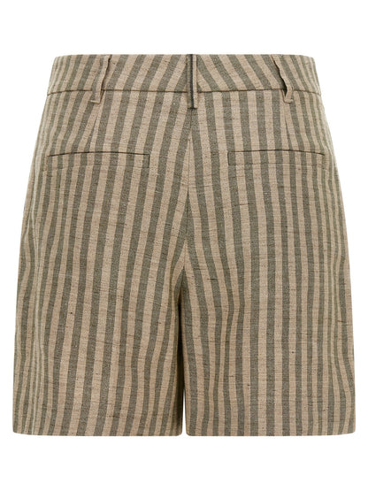 Brunello Cucinelli Zweifarbige Leinen-Bermudashorts