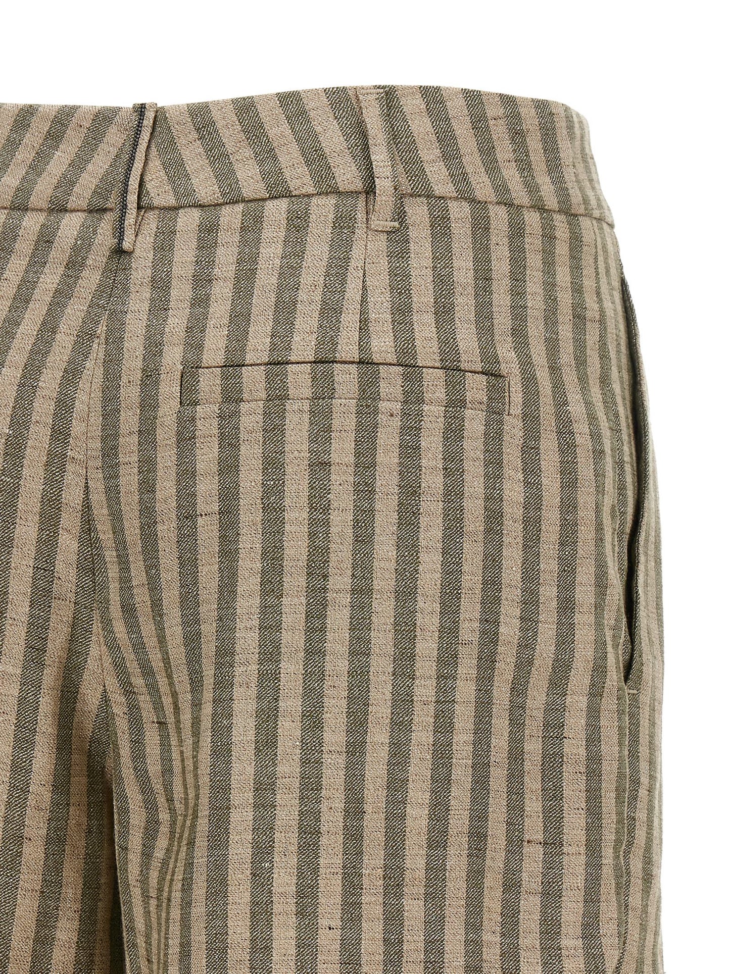 Brunello Cucinelli Zweifarbige Leinen-Bermudashorts