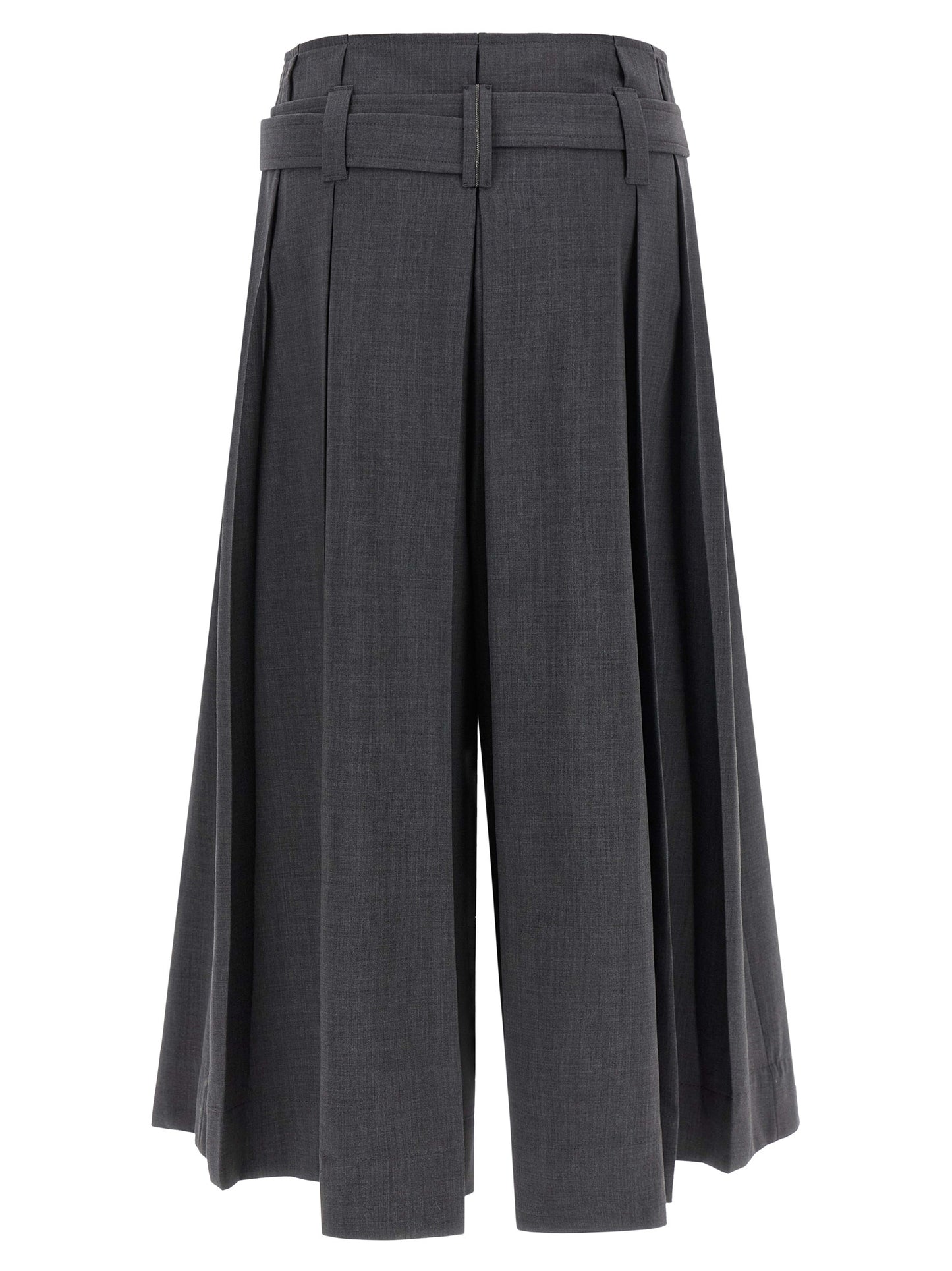 Brunello Cucinelli Graue Bermuda-Shorts aus reiner Schurwolle