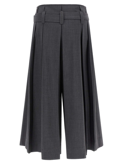 Brunello Cucinelli Graue Bermuda-Shorts aus reiner Schurwolle