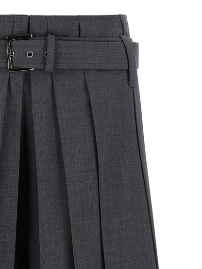 Brunello Cucinelli Graue Bermuda-Shorts aus reiner Schurwolle