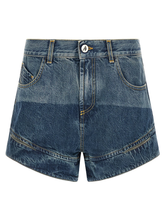 The Attico Blaue Baumwoll-Bermudashorts