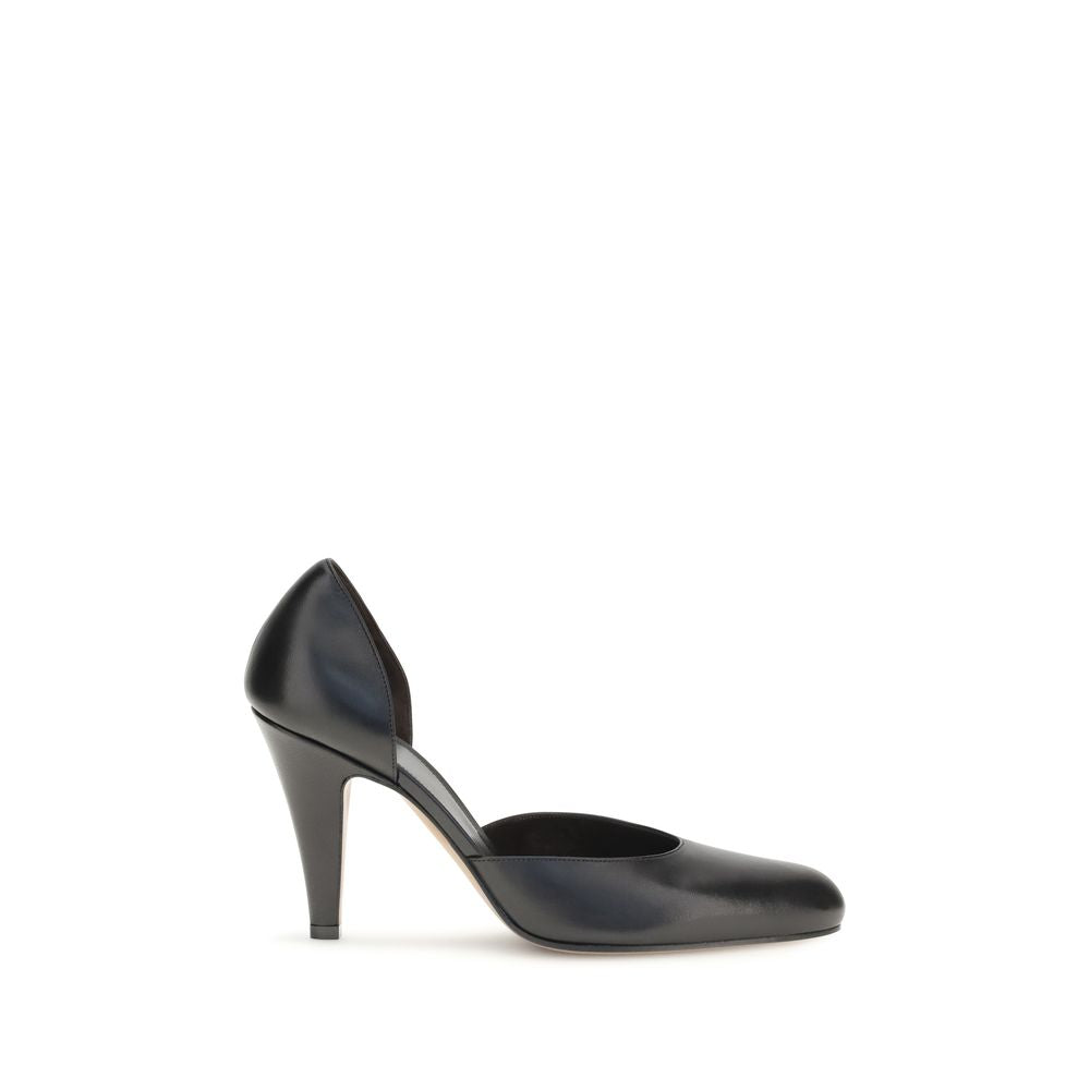 The Row Schwarze Lammleder Pumps Ovis Aries Aries mit hohem Absatz