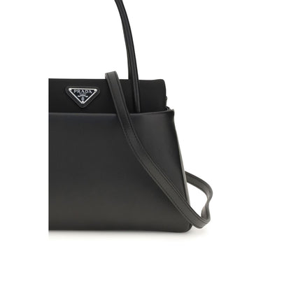 Prada Schwarze Kalbsleder Bos Taurus Handtasche