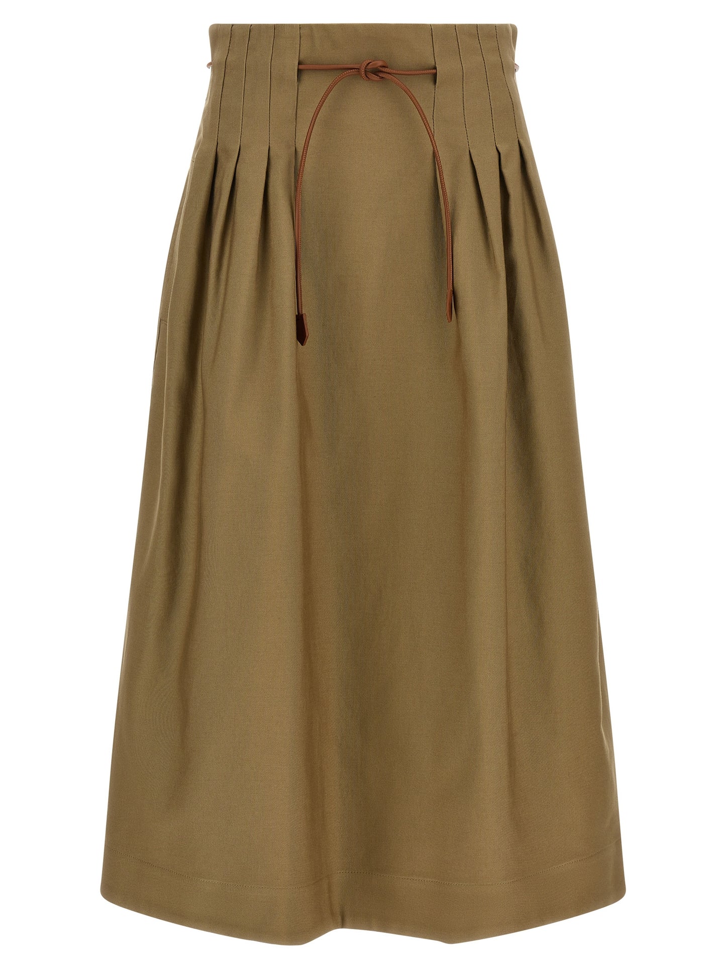 Max Mara Zweifarbiger Baumwoll-Midirock