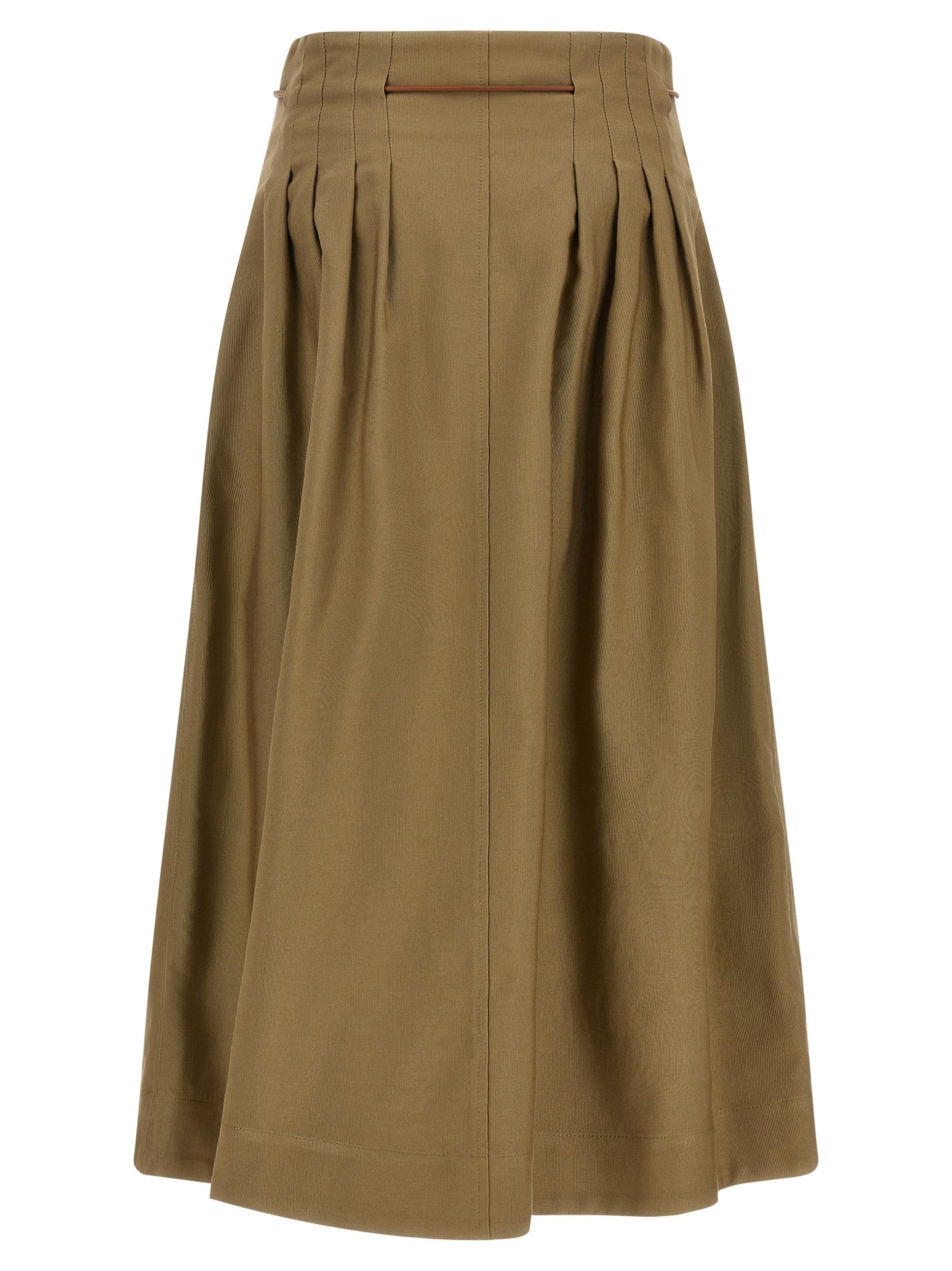 Max Mara Zweifarbiger Baumwoll-Midirock