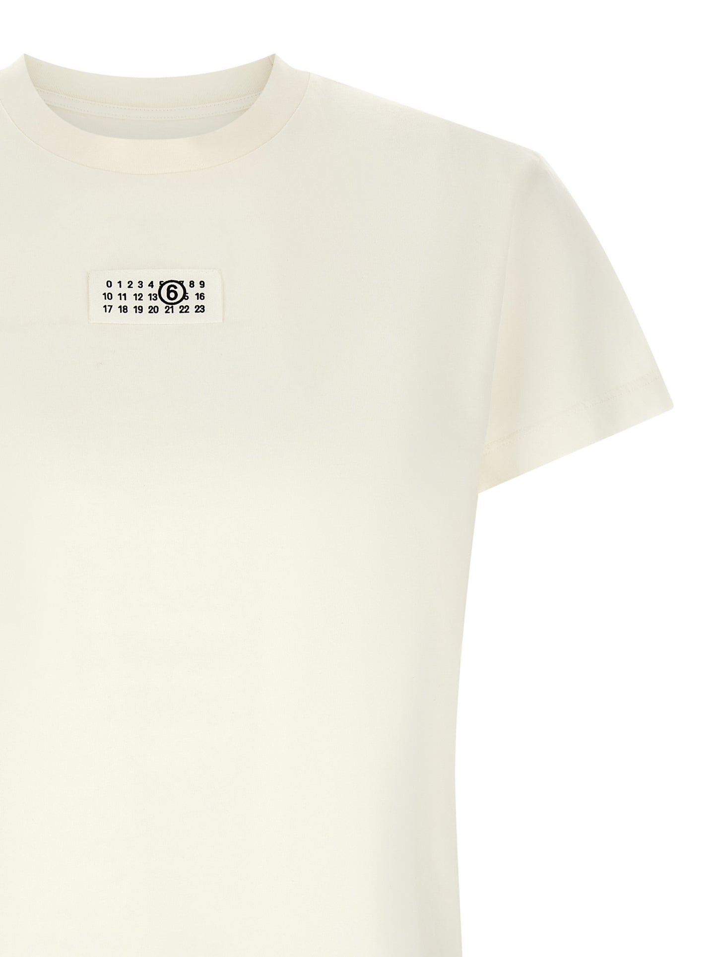 MM6 Maison Margiela Weißes Baumwoll-T-Shirt