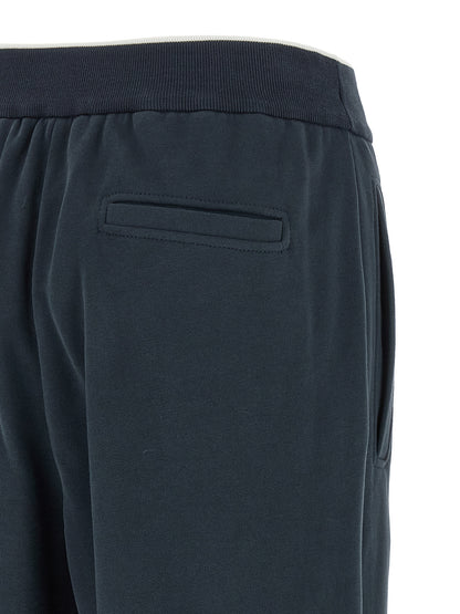 Brunello Cucinelli Blaue Baumwoll-Jogginghose (Trainingshose)