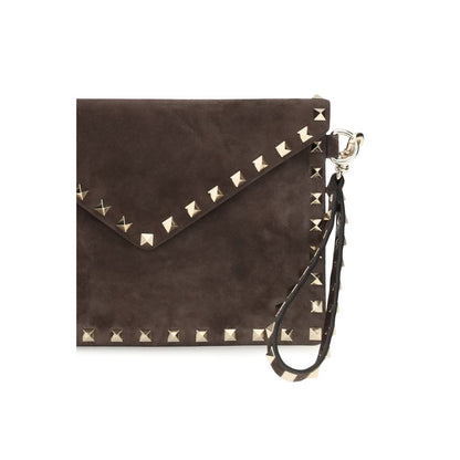 Valentino Garavani Braune Wildleder-Geldbörse