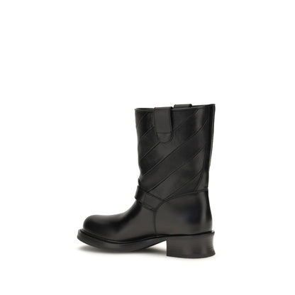 Valentino Garavani Schwarze Ankle Boots aus Kalbsleder Bos Taurus