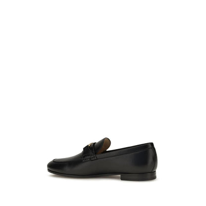 Valentino Garavani Schwarze "Bos Taurus" Kalbsleder Loafer zum Hineinschlüpfen