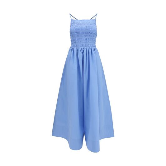 Ganni Blaues Baumwoll-Freizeitkleid