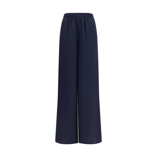 Max Mara Blaue Seidenhose für die Freizeit