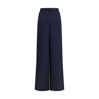 Max Mara Blaue Seidenhose für die Freizeit