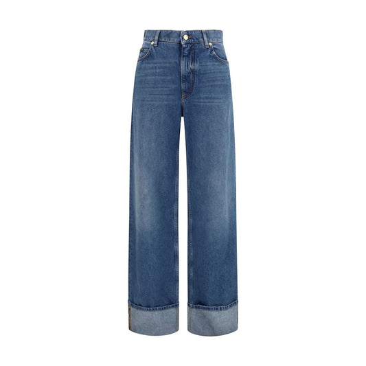 Dolce & Gabbana Blaue Jeans aus Baumwolle im geraden Schnitt