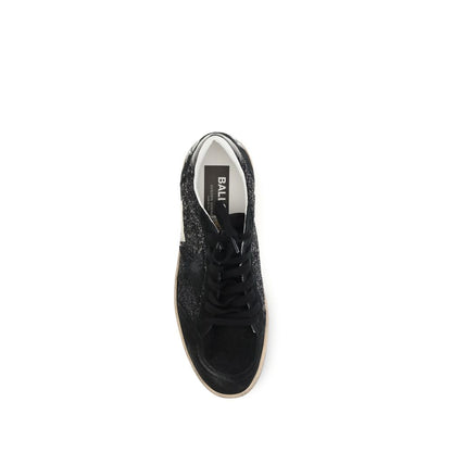 Golden Goose Schwarze Bos Taurus Kalbsleder Low-Top-Sneaker