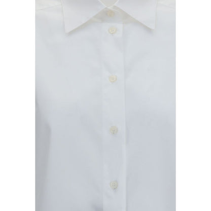 Dolce & Gabbana Weißes Baumwollkleidhemd