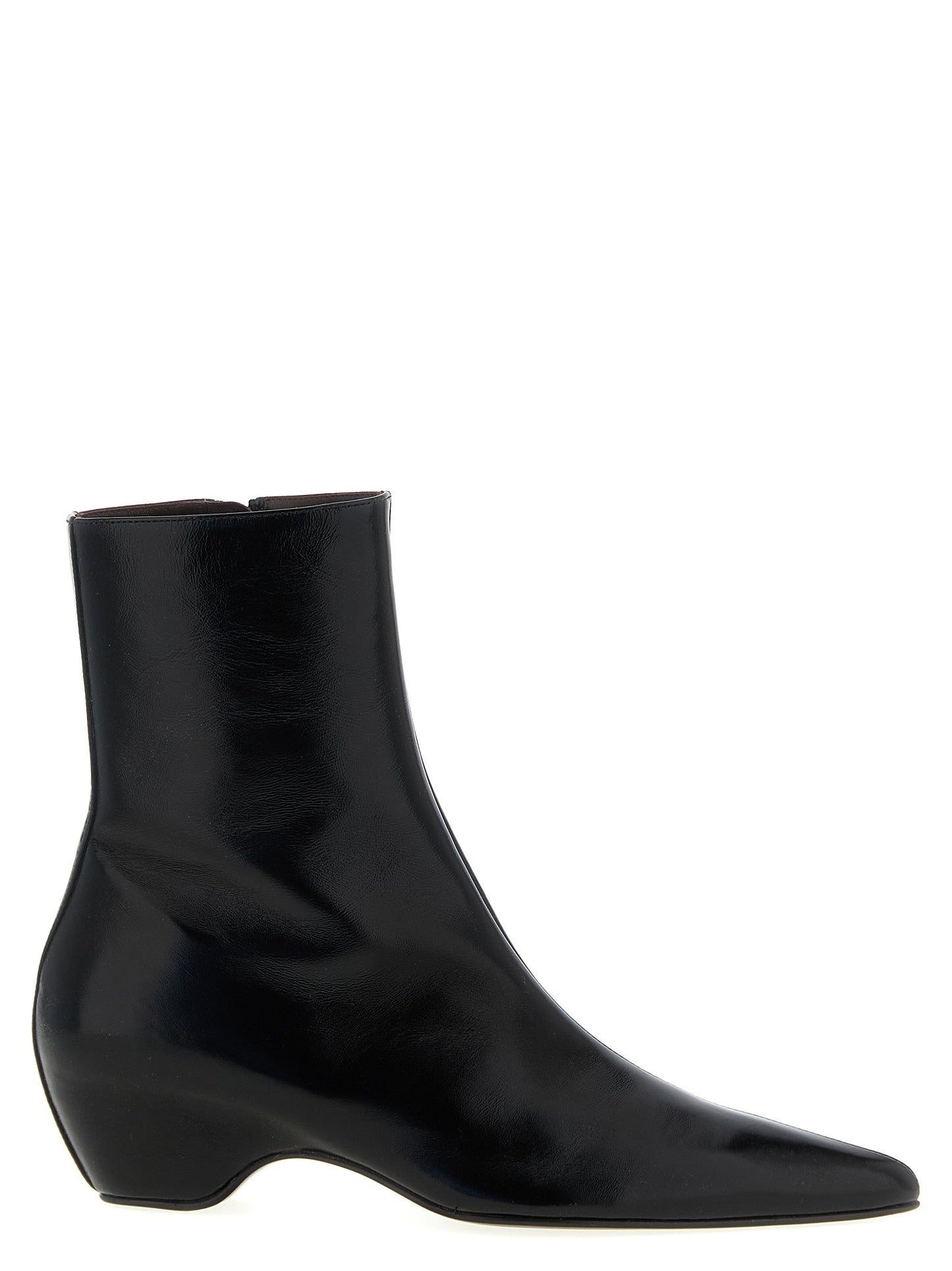 Khaite Schwarze Stiefeletten aus Kalbsleder