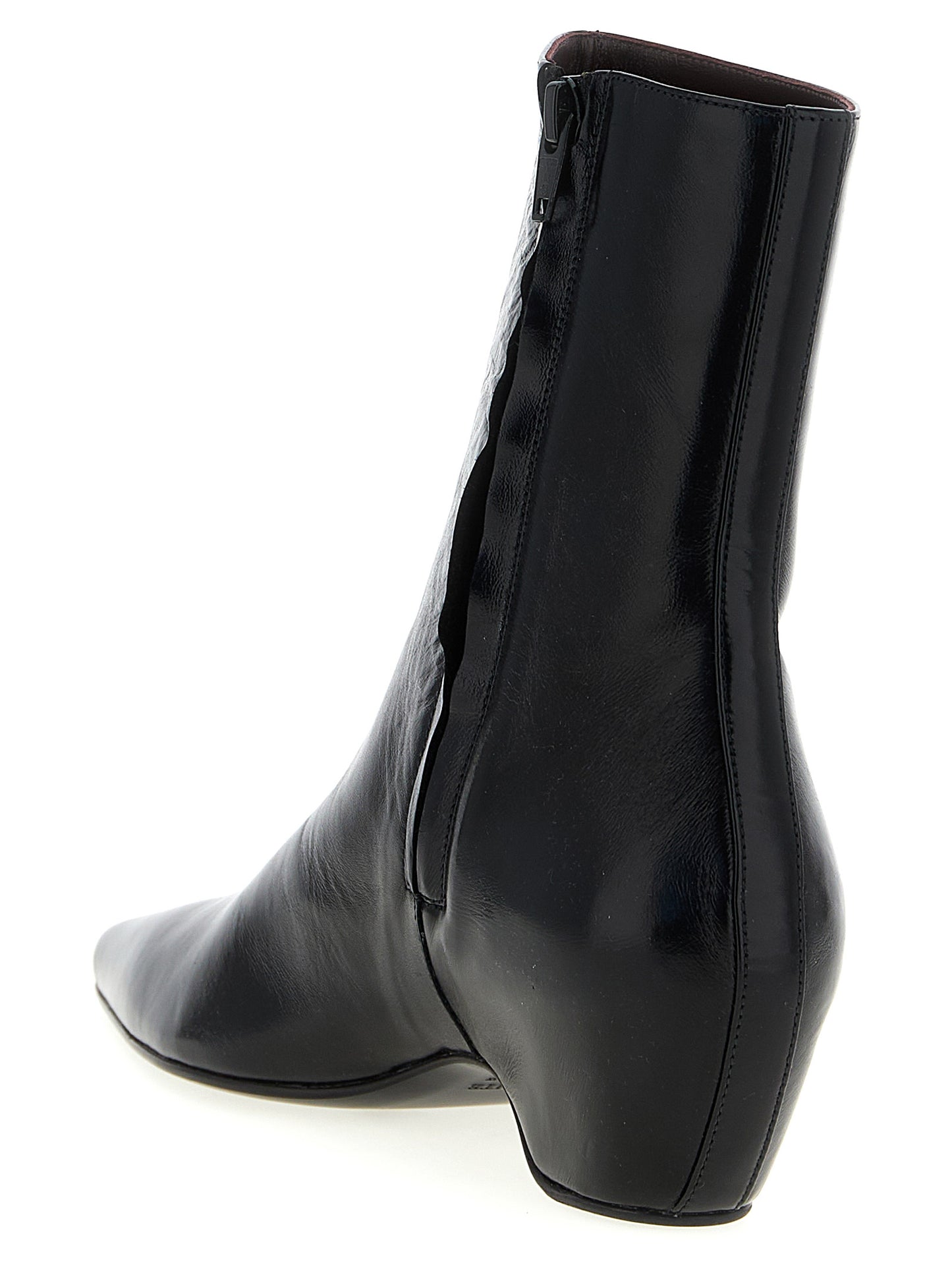 Khaite Schwarze Stiefeletten aus Kalbsleder