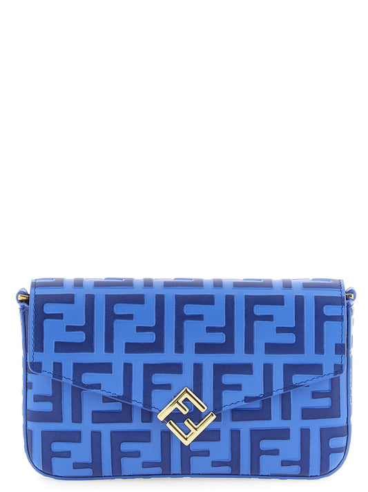 Fendi Portacarte in Pelle di Vitello – Blu