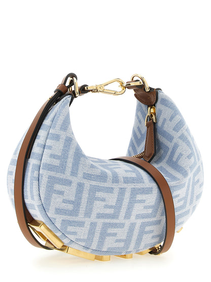 Fendi Blaue Baumwoll-Handtasche