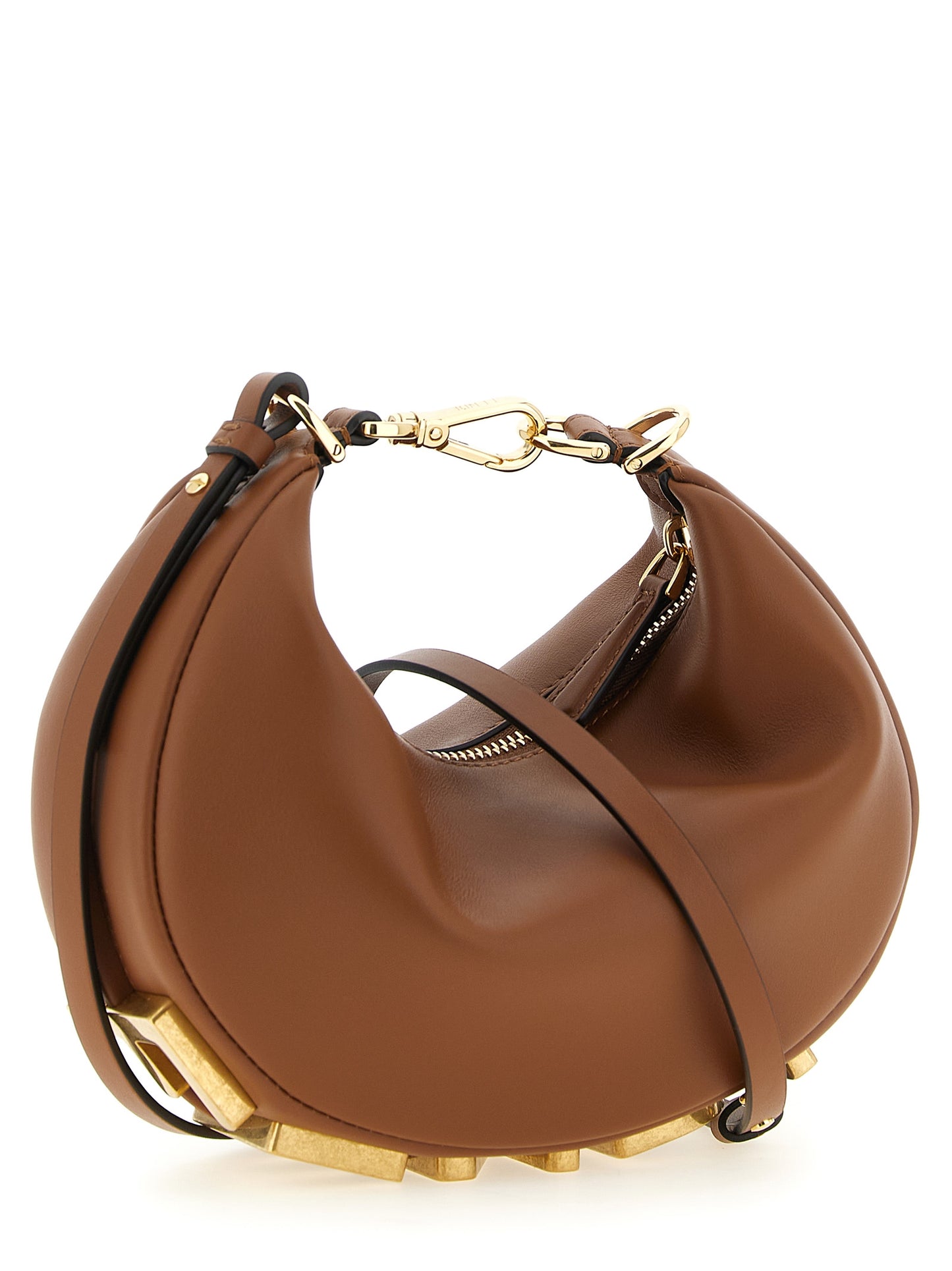 Fendi Braune Kalbsleder-Handtasche
