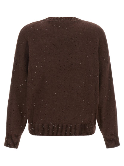 Brunello Cucinelli Brauner Kaschmir-Strickjacke