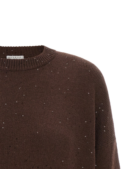 Brunello Cucinelli Brauner Kaschmir-Strickjacke
