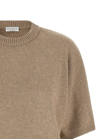 Brunello Cucinelli Beige Cashmere Cardigan