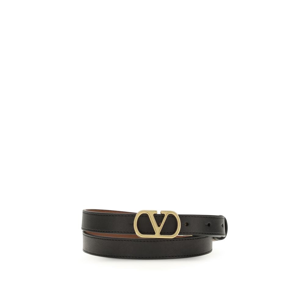 Valentino Garavani Schwarzer Lammleder Ovis Aries Aries Regular Gürtel