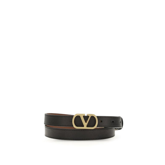 Valentino Garavani Schwarzer Lammleder Ovis Aries Aries Regular Gürtel