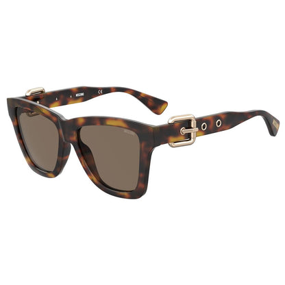 Moschino Braune Sonnenbrille aus Acetat