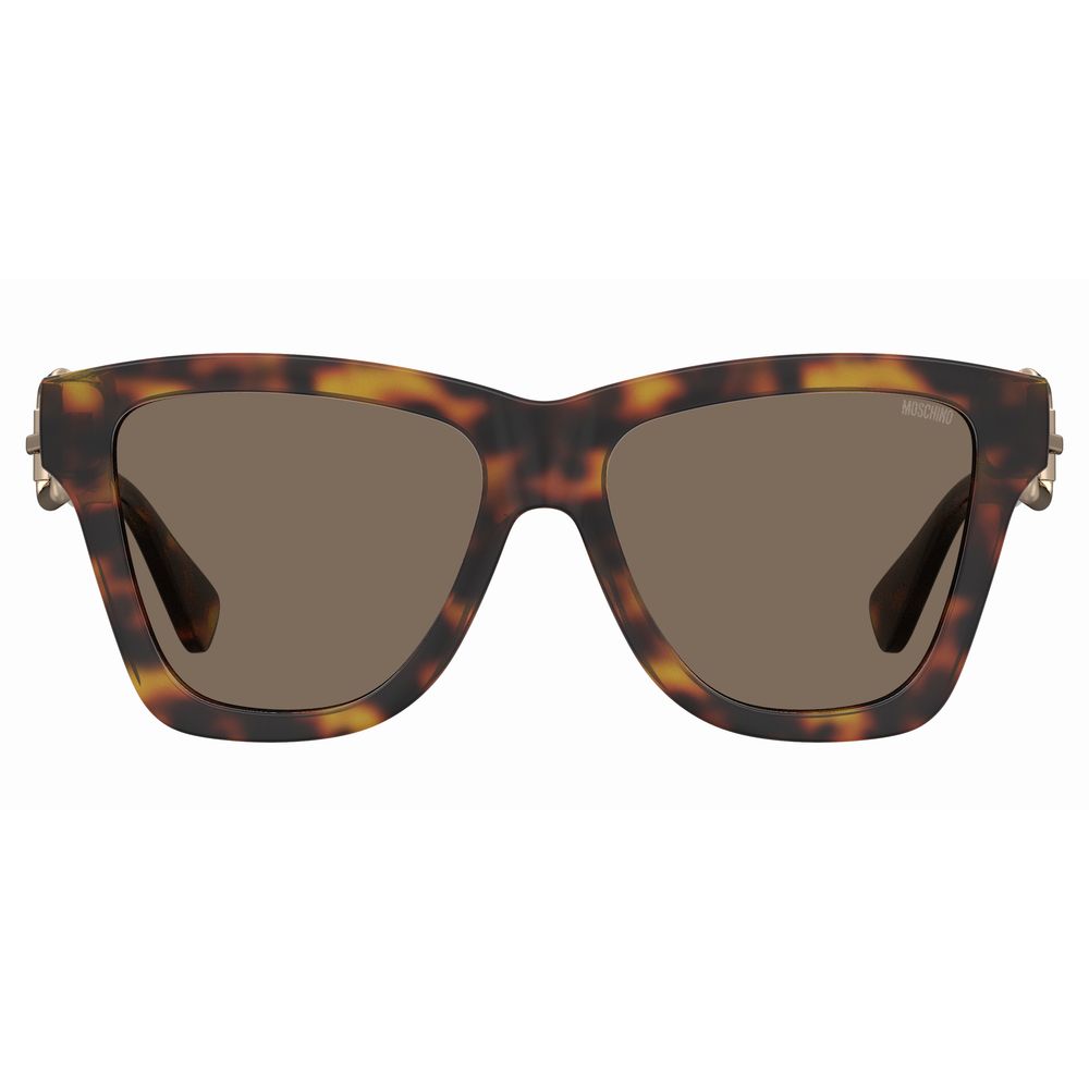 Moschino Braune Sonnenbrille aus Acetat