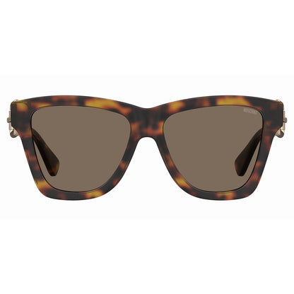 Moschino Braune Sonnenbrille aus Acetat