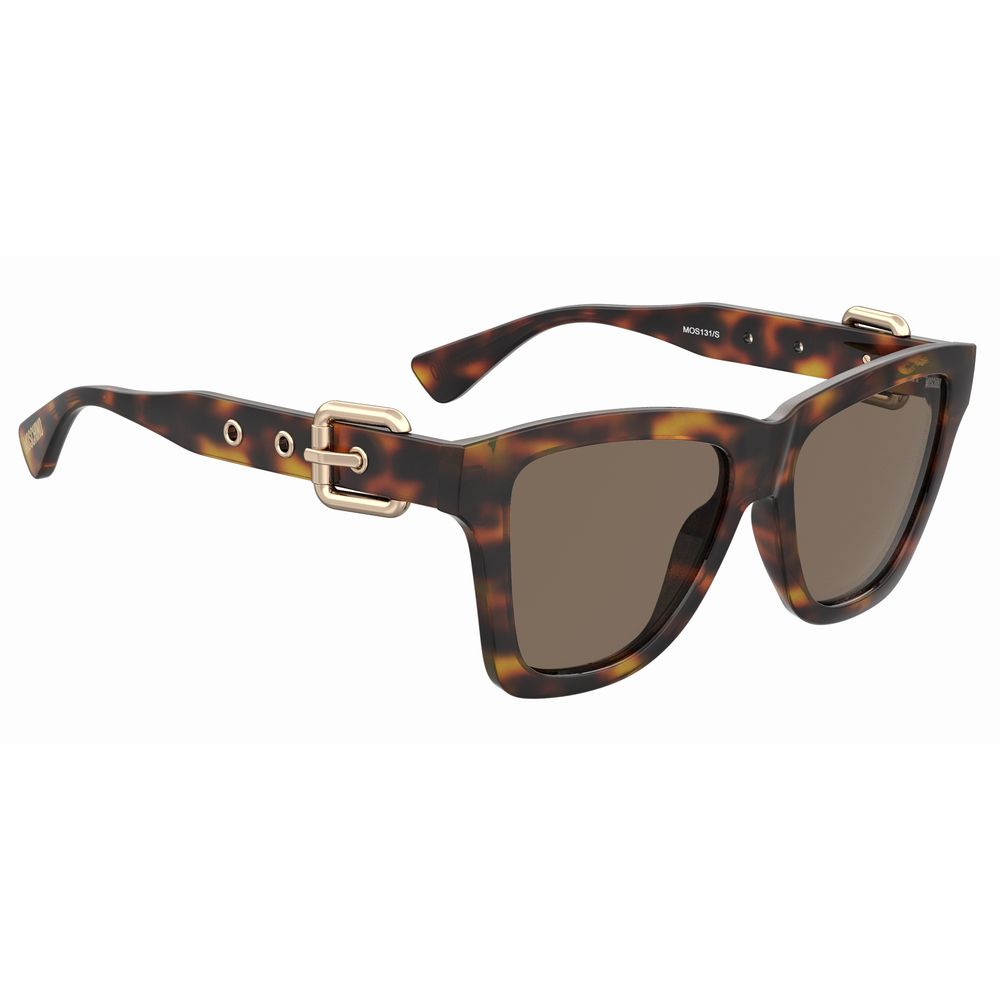 Moschino Braune Sonnenbrille aus Acetat