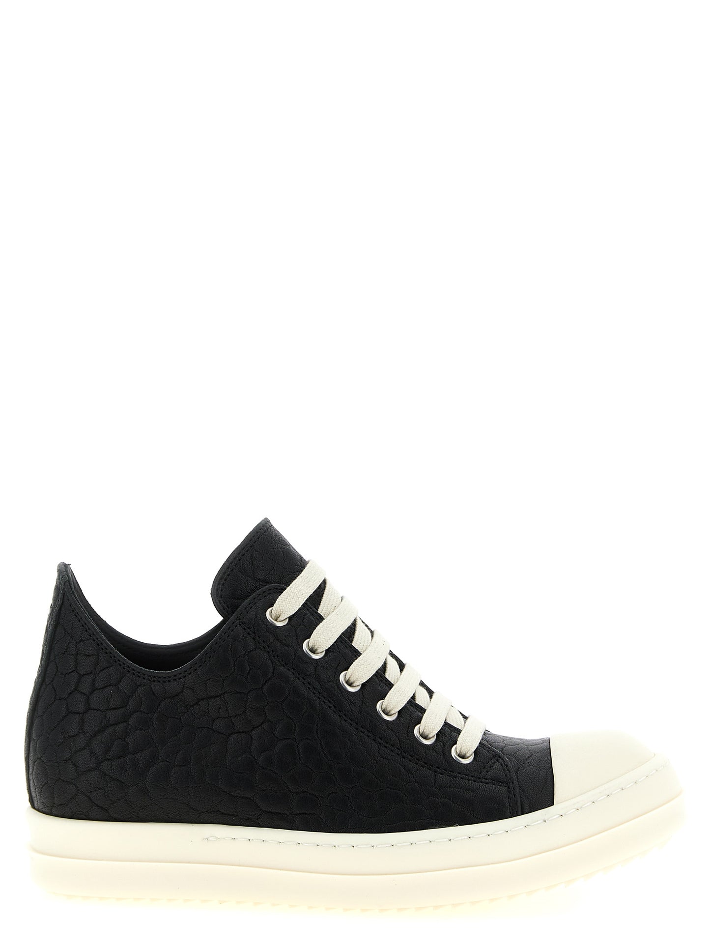 Rick Owens Bicolor Lammleder Low-Top-Sneakers