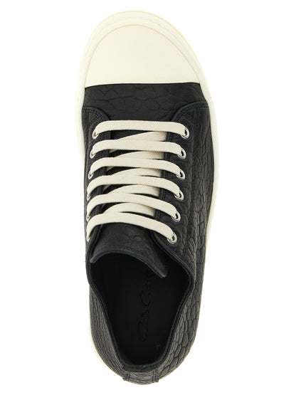 Rick Owens Bicolor Lammleder Low-Top-Sneakers