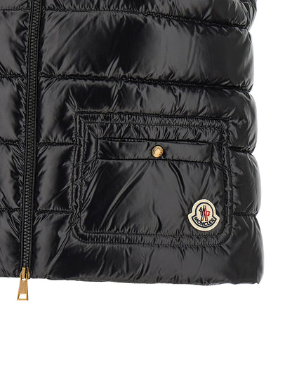 Moncler Schwarze ärmellose Jacke aus Polyamid