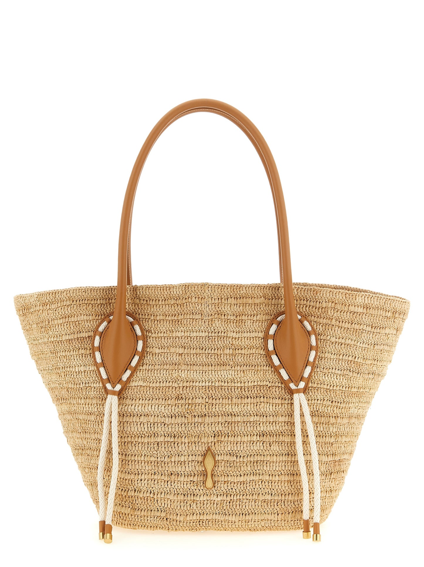 Christian Louboutin Beige Raffia Shopper