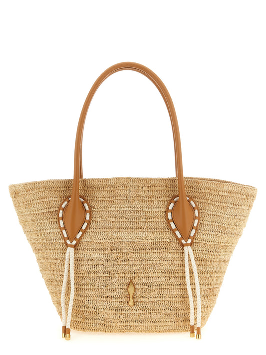 Christian Louboutin Beige Raffia Shopper